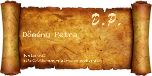 Dömény Petra névjegykártya